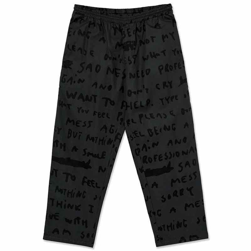 POLAR SKATE CO Sad Notes Surf Pants Graphite Black
