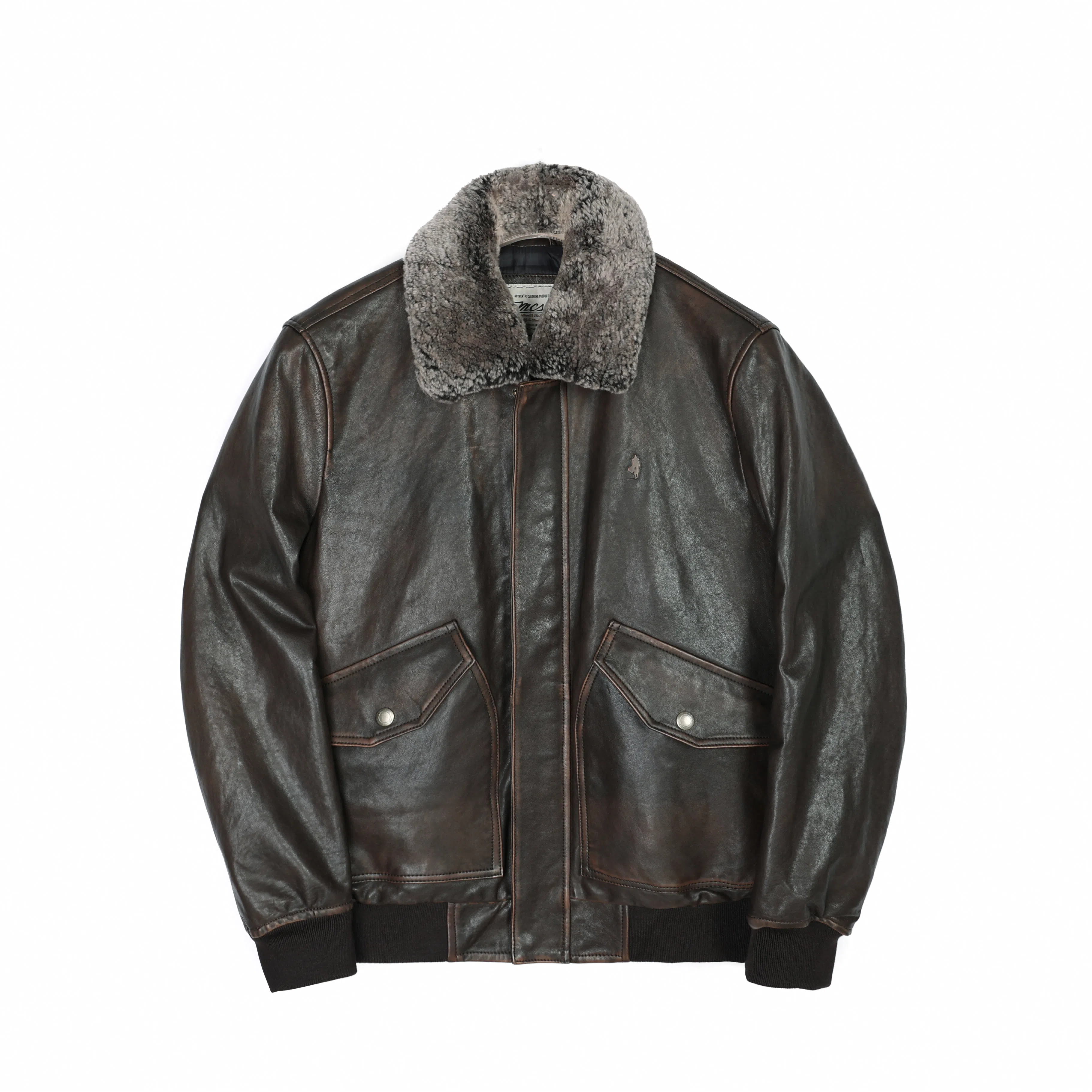 MCS Marlard Vintage Leather Jacket Dark Coffee