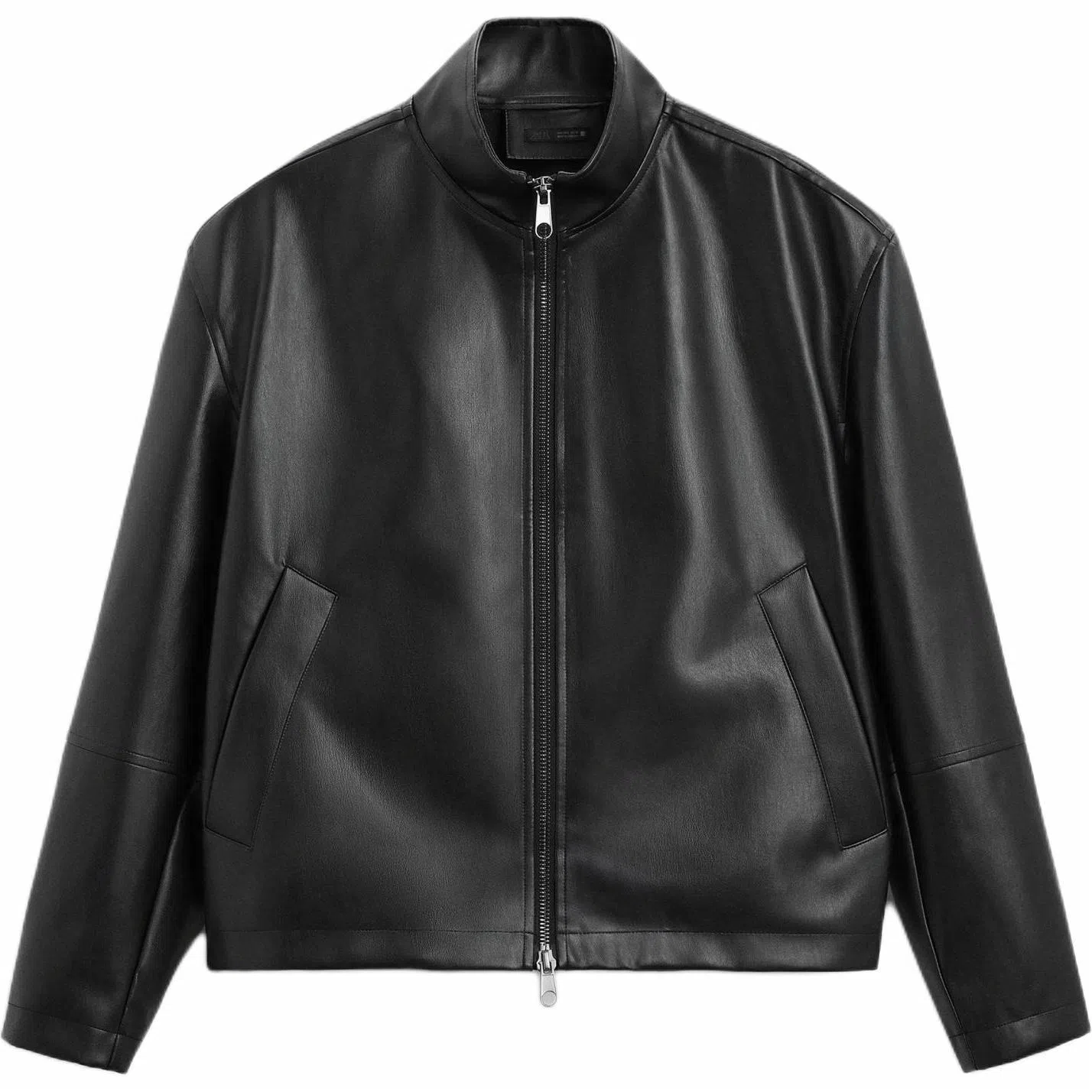 ZARA Faux Leather Jacket Black
