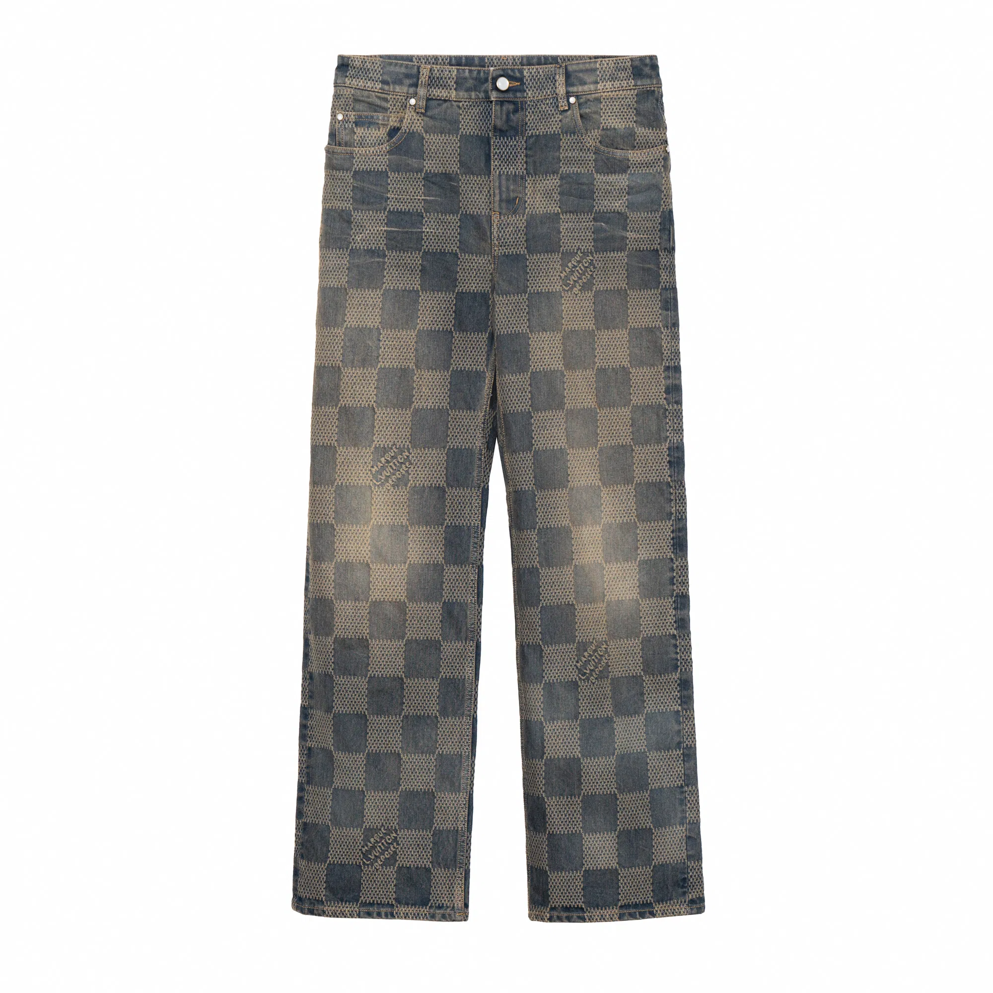 Louis Vuitton FW24 Logo Jacquard Straight Jeans