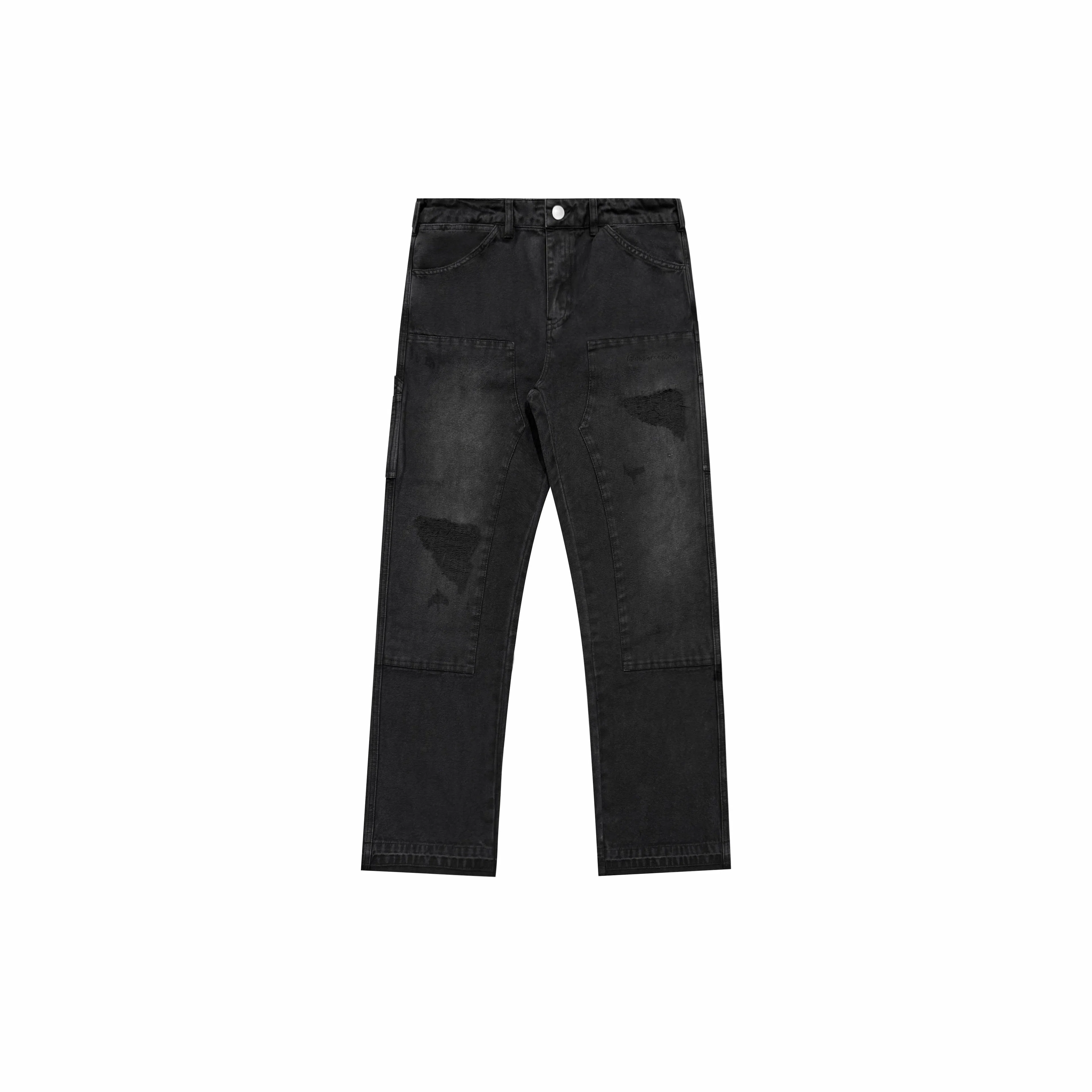 False Perception Work Pants Washed Black