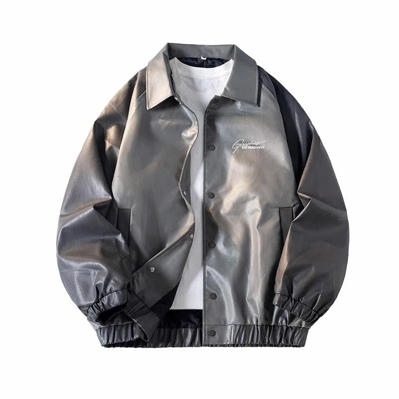 Red Dragonfly Retro Leather Jacket