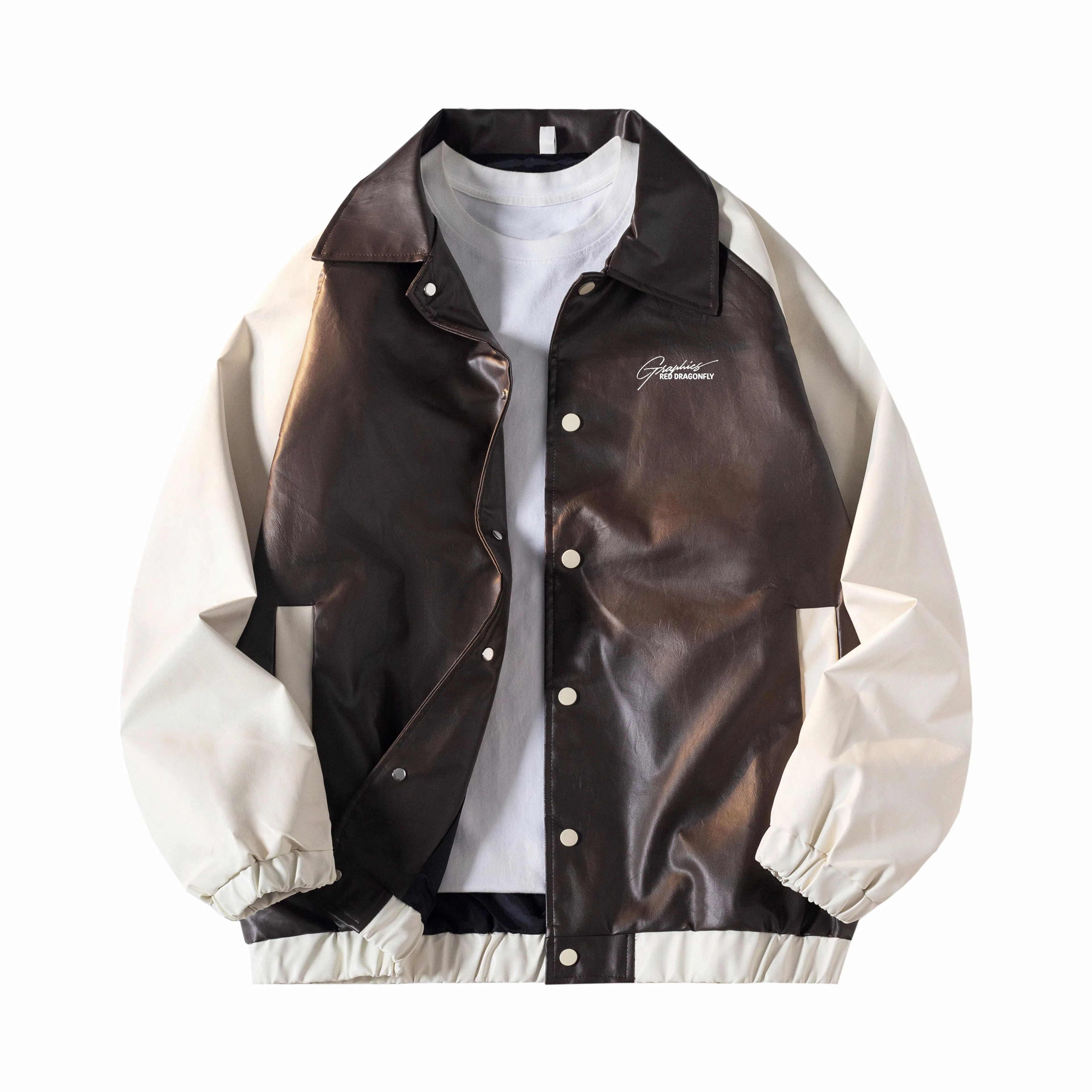 Red Dragonfly Retro Leather Jacket