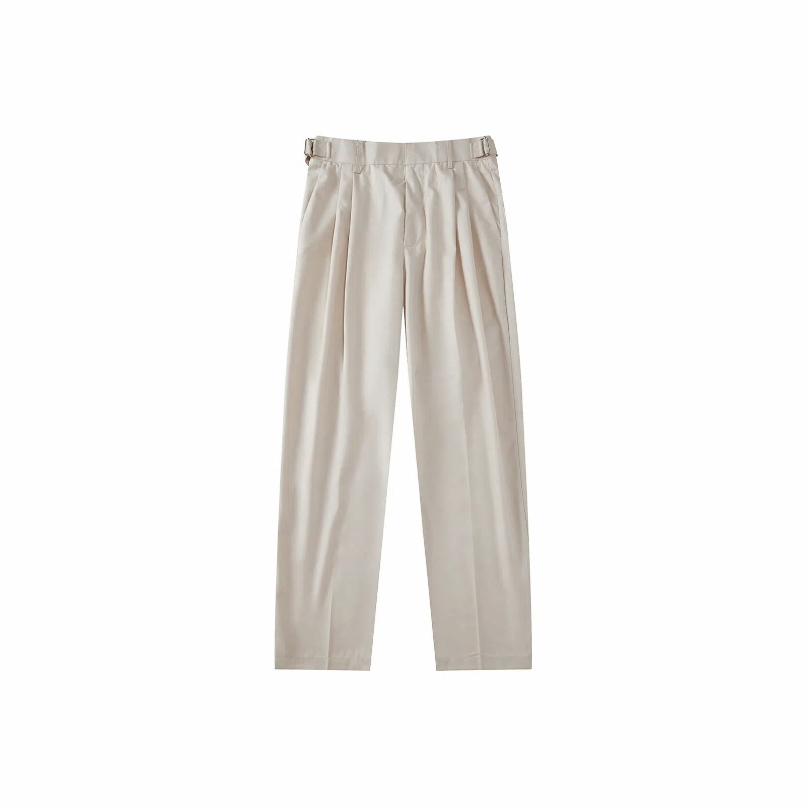 我是大卫 美式褶皱直筒侧边可调节腰带垂坠感免烫宽松休闲裤 男女同款