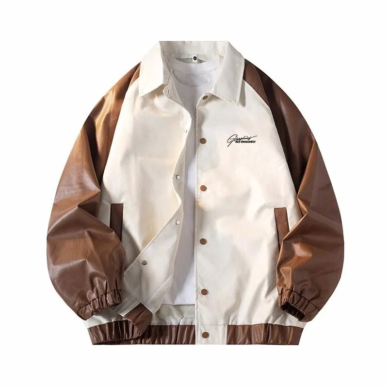 Red Dragonfly Retro Leather Jacket