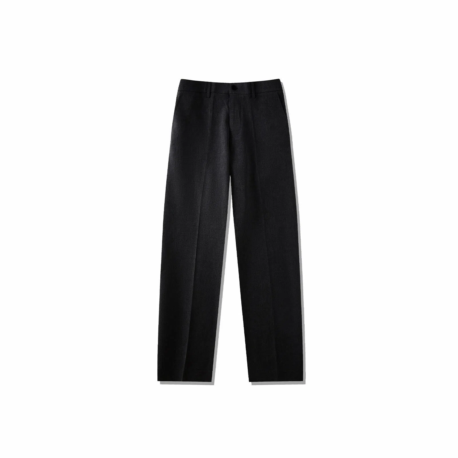 我是大卫 小开叉垂坠感宽松百搭纯色直筒小众设计感休闲裤 男女同款