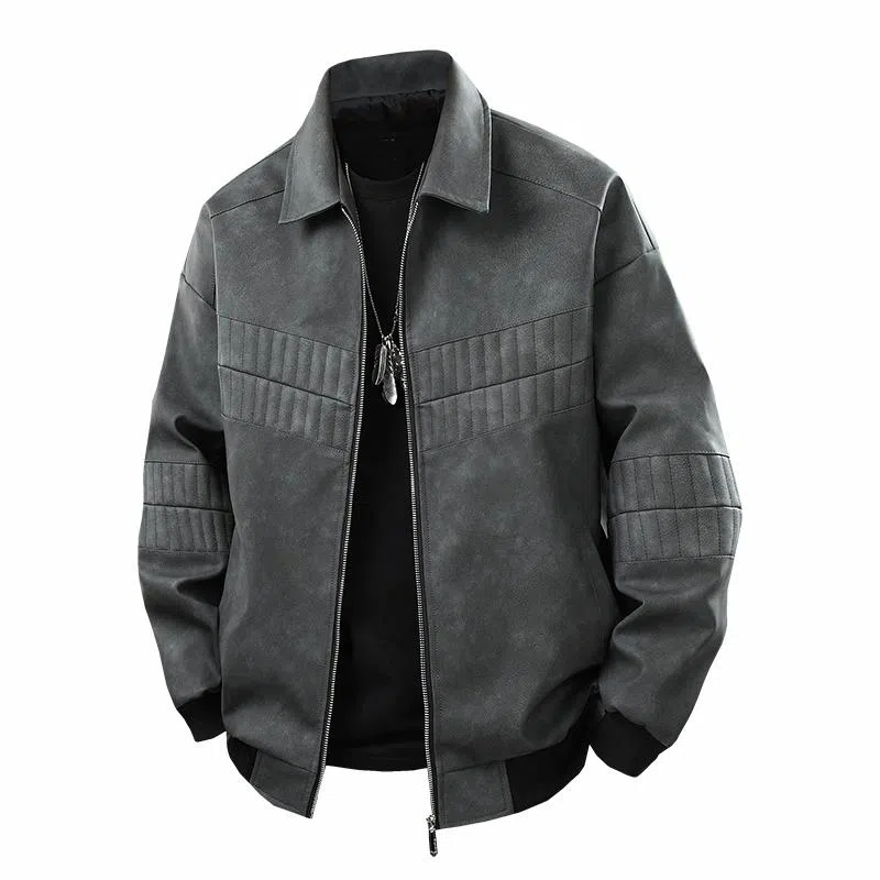 LISENPOK Vintage Leather Jacket