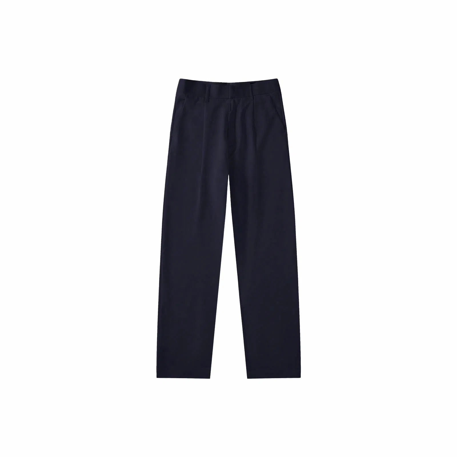 我是大卫 单褶皱纯色百搭直筒阔腿裤韩版高腰拖地长休闲裤 男女同款