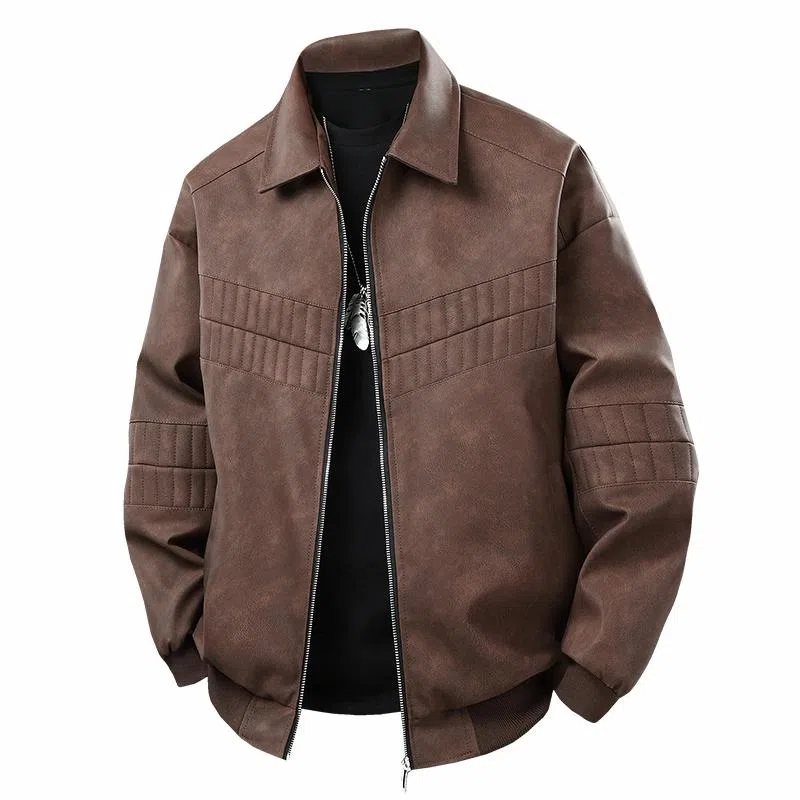 LISENPOK Vintage Leather Jacket