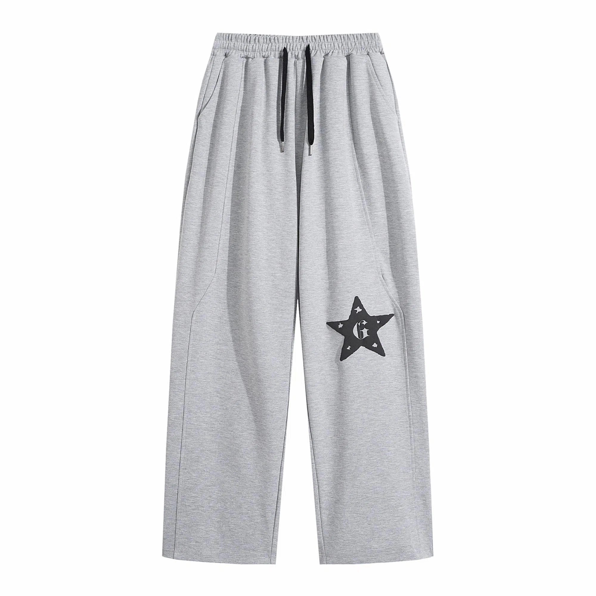 GOLFCROSS Pentagon Letter Print Straight Casual Pants