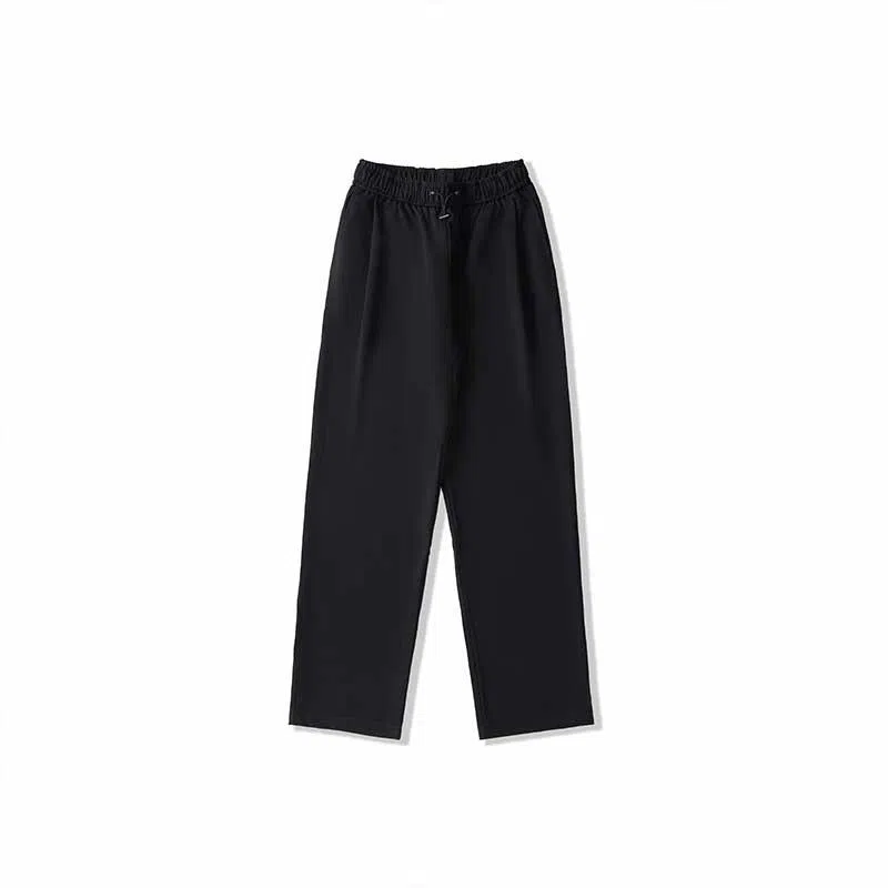 我是大卫 韩系基础款直筒阔腿裤透气慵懒感宽松休闲裤 男女同款