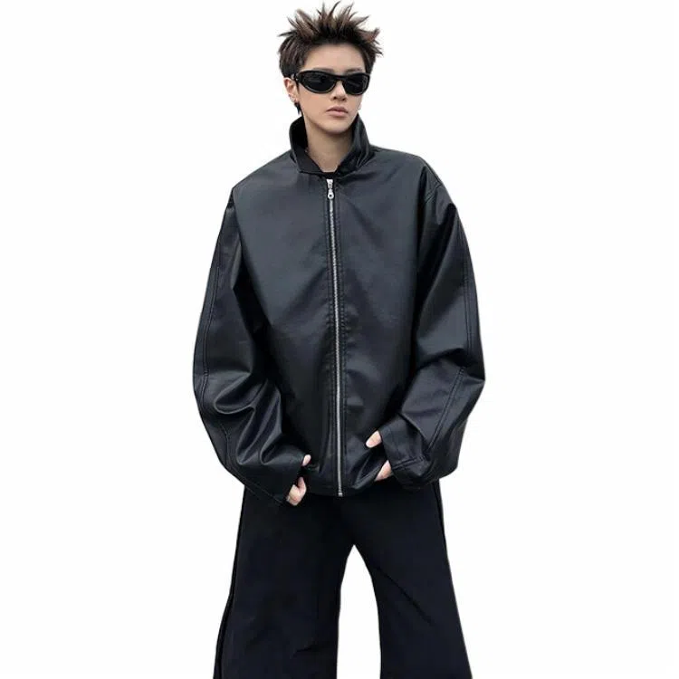 MIIRACER Leather Jacket Black