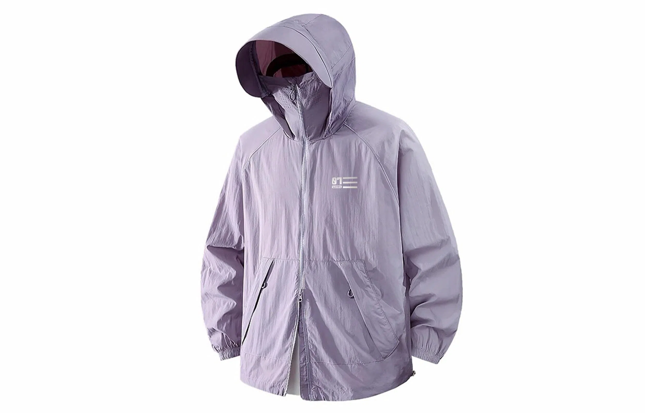 王者荣耀 鲁班七号星空梦想款户外纯色薄款透气速干纯色反光银拉链帽檐宽松连帽休闲防晒服 男女同款