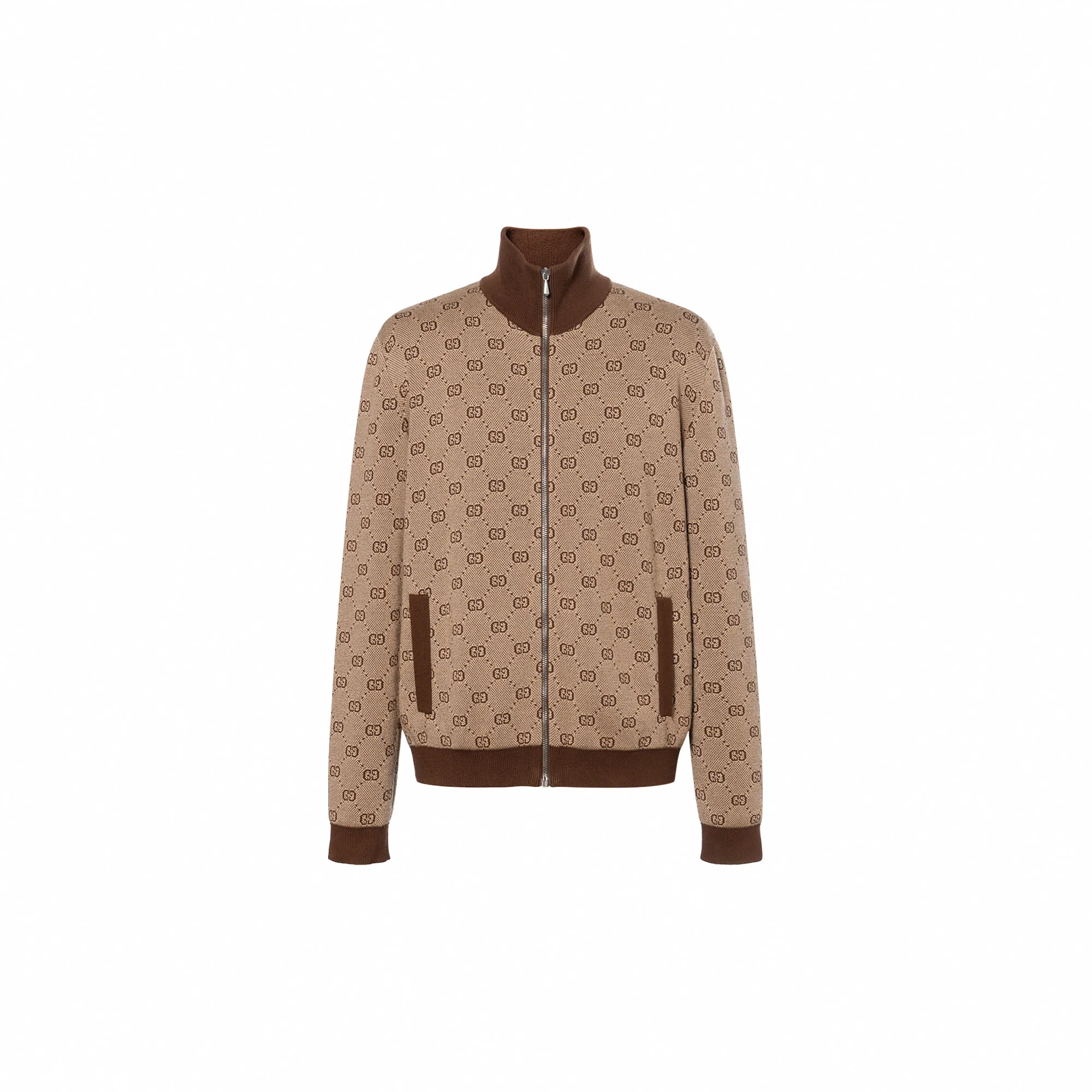 Gucci Jacquard Knit Bomber Jacket