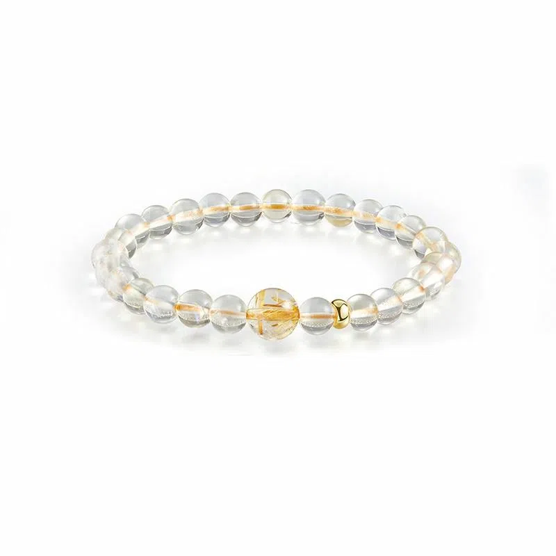 【泼天富贵 八方来财】 秦福炫 暴富招财 新中式转运珠旺事业财运爆棚 财源广进精致简约高级感通勤百搭 黄水晶 手串 女款