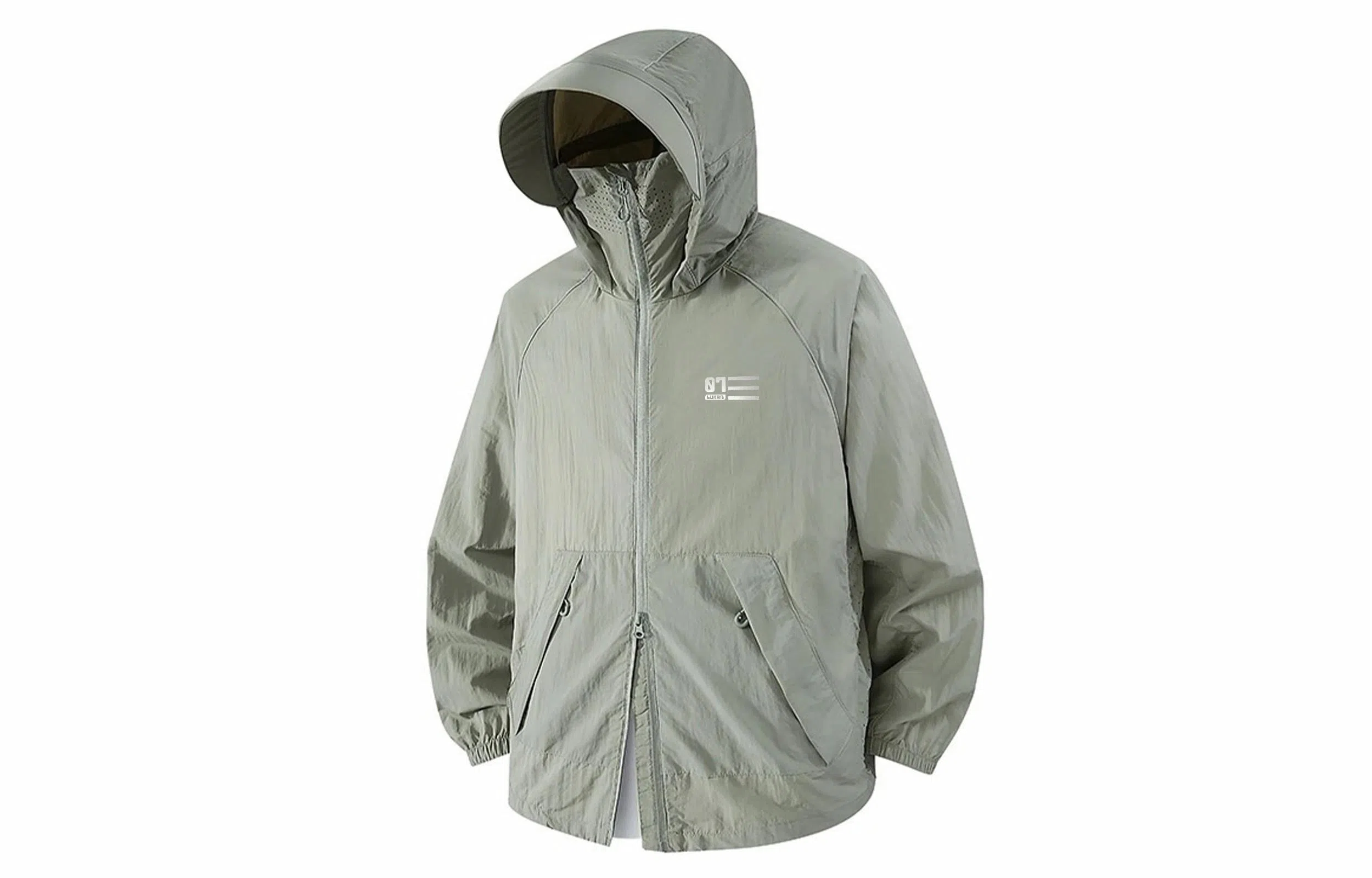 王者荣耀 鲁班七号星空梦想款户外纯色薄款透气速干纯色反光银拉链帽檐宽松连帽休闲防晒服 男女同款