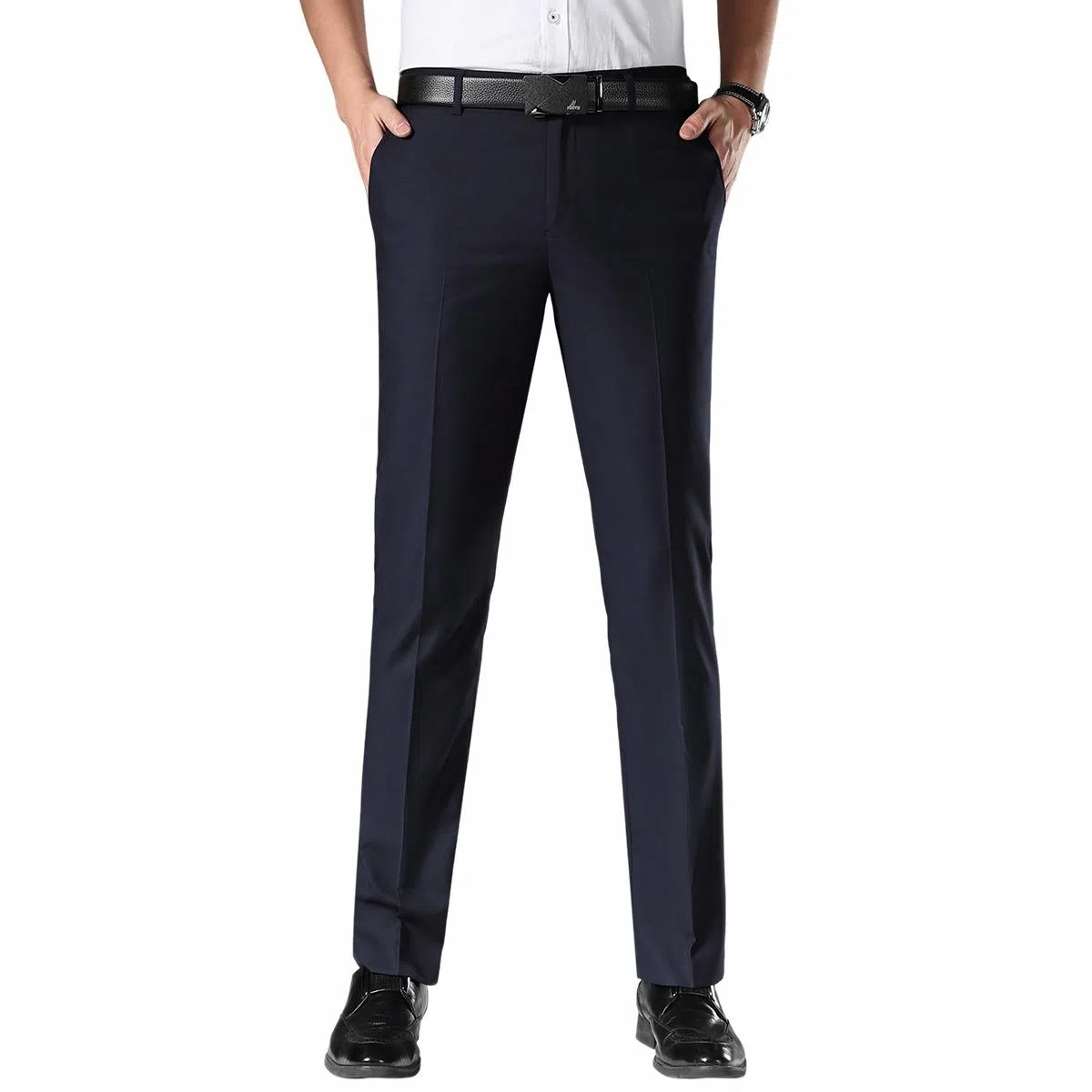 富铤 美式纯色基础百搭简约休闲西装裤 男款