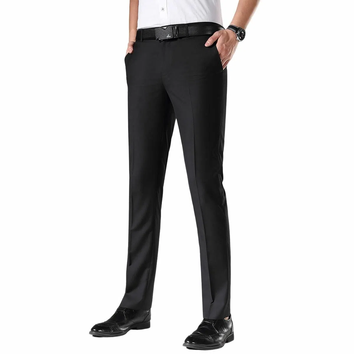 富铤 美式纯色基础百搭简约休闲西装裤 男款