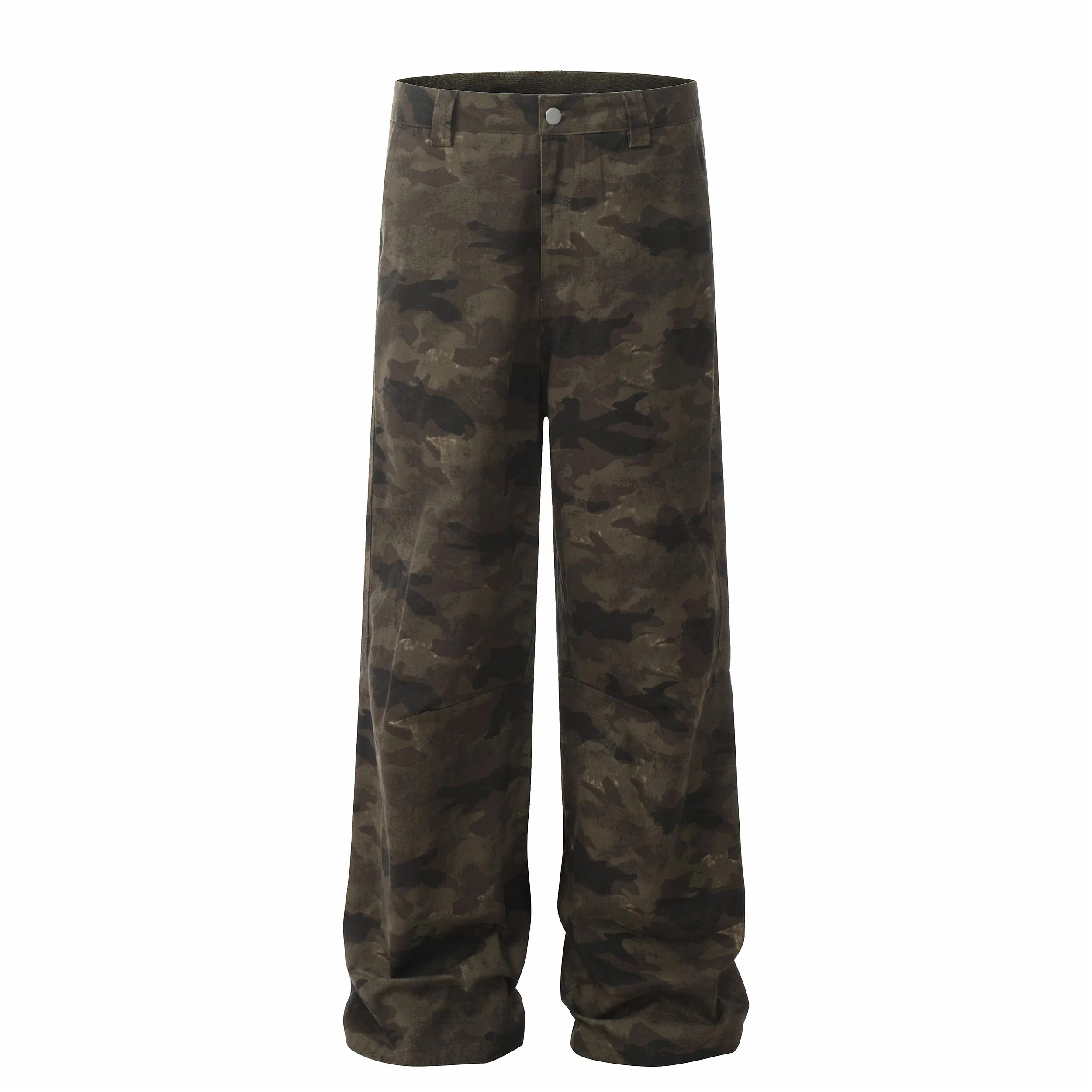 赞仕 美式复古小众直筒休闲裤 男女同款 迷彩