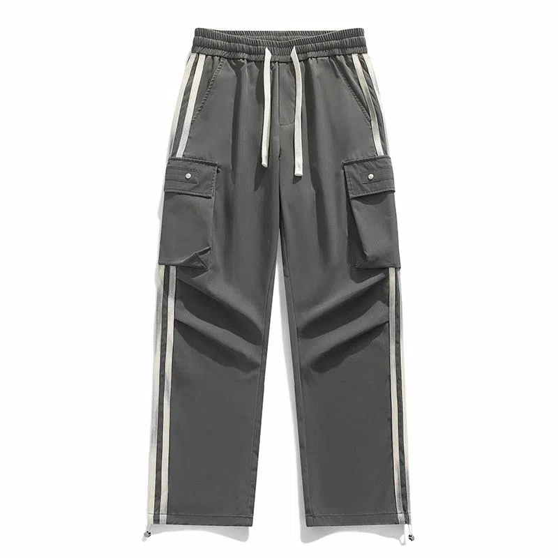 国际米兰足球俱乐部 伞兵多口袋休闲直筒宽松工装裤 男女同款