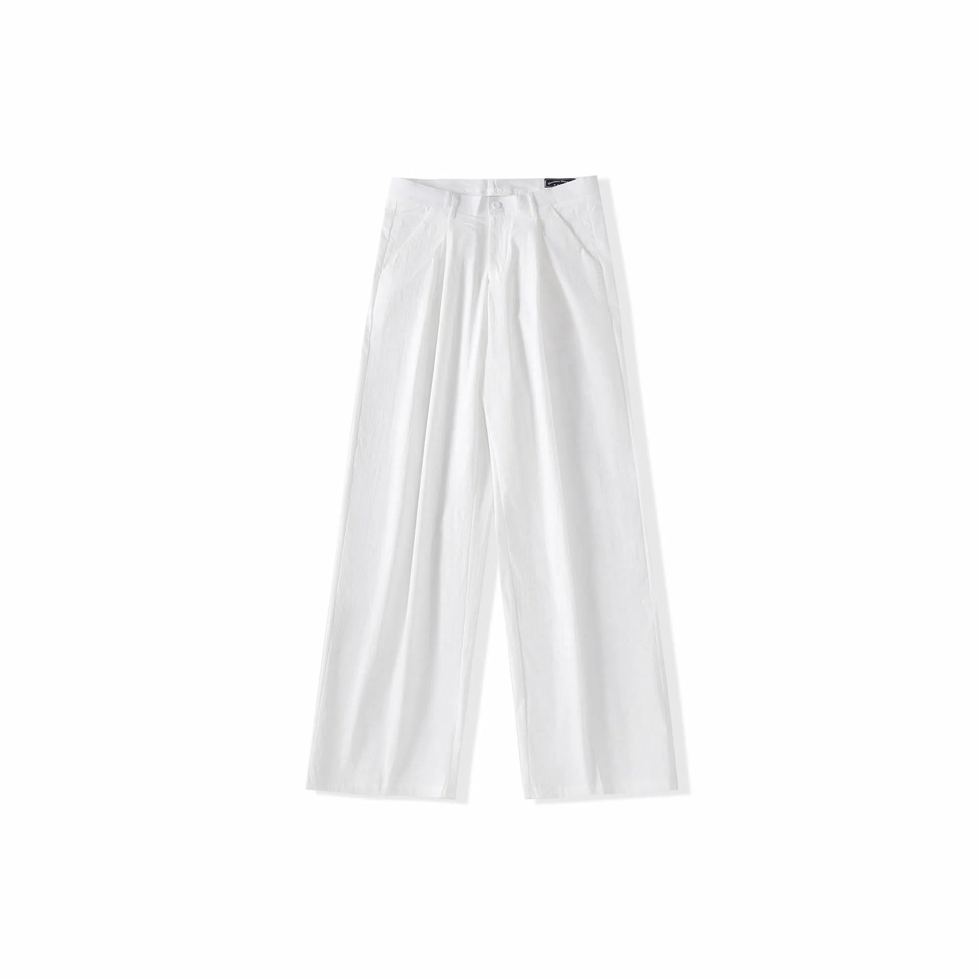 我是大卫 冰丝垂感直筒宽松透气慵懒风褶皱阔腿休闲裤 男女同款