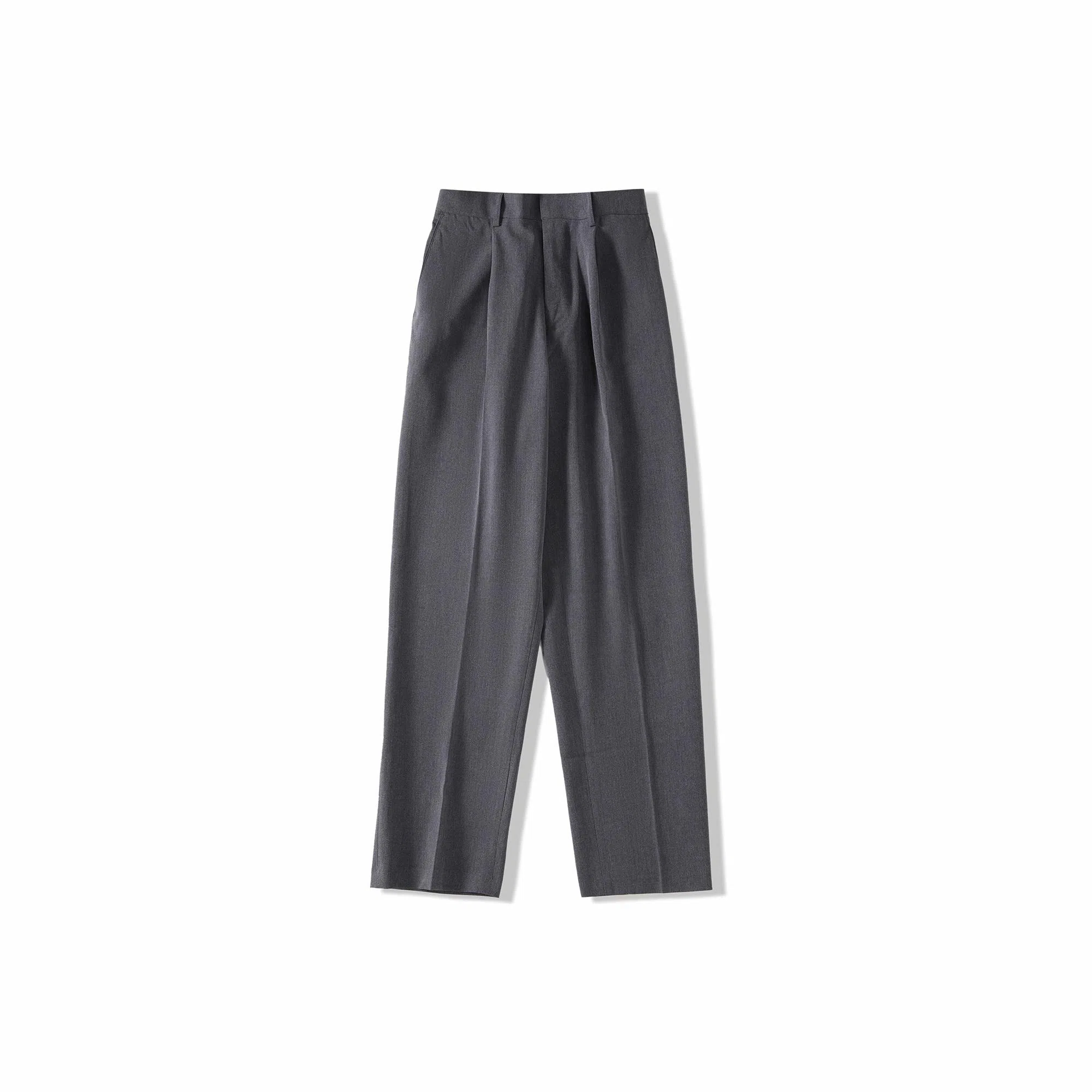 我是大卫 拉链口袋阔腿直筒百搭基础款韩版西裤休闲裤 男女同款