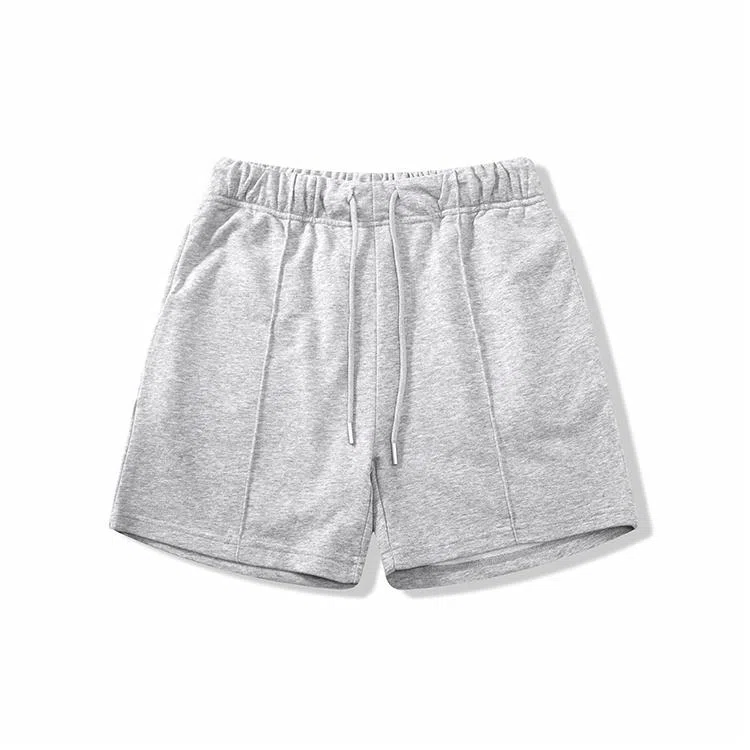 我是大卫 纯色宽松日系直筒系带休闲短裤 男款 灰色