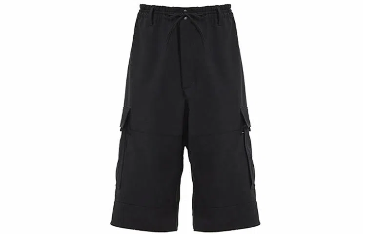 Y-3 Wool Cargo Shorts Black