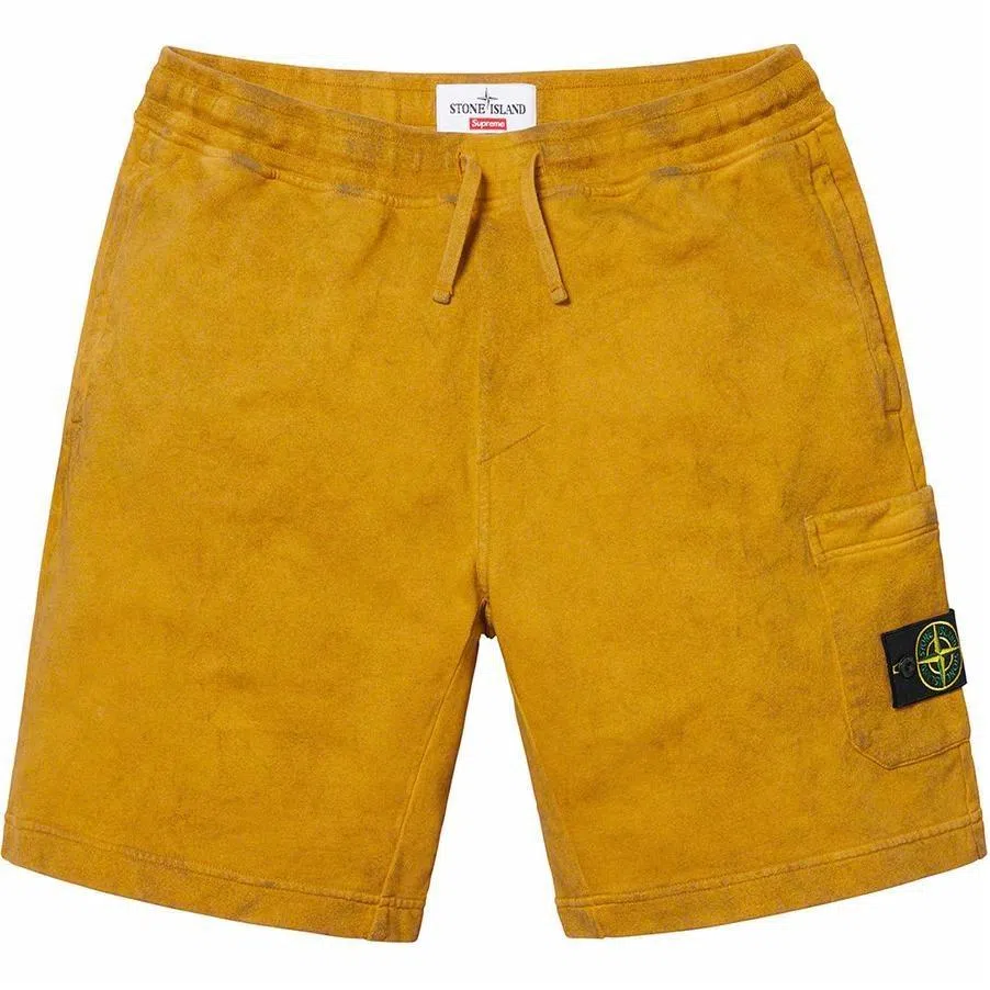 Supreme x Stone Island Sweatshort Yellow