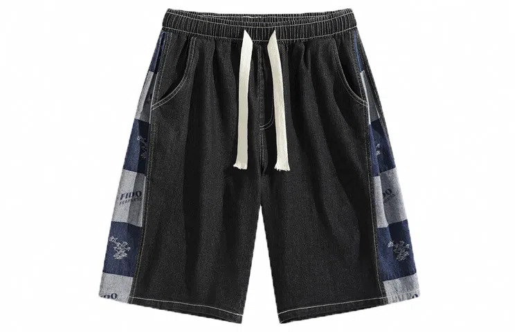 FIDO DIDO Retro Checkered Denim Shorts