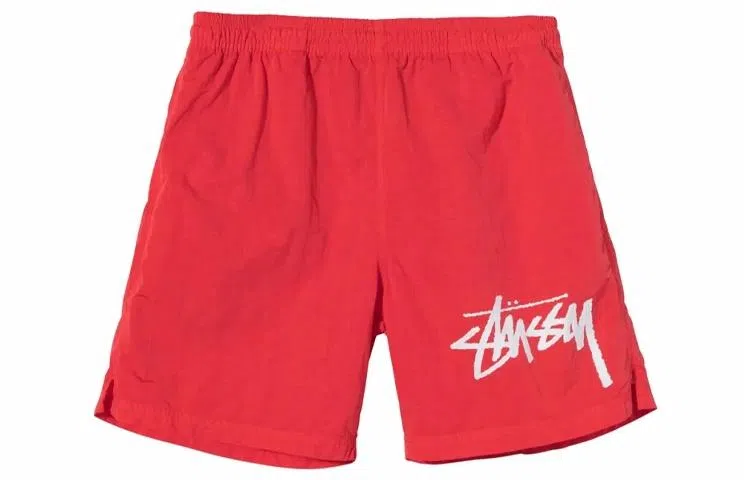 Stussy x Nike Logo Shorts Red