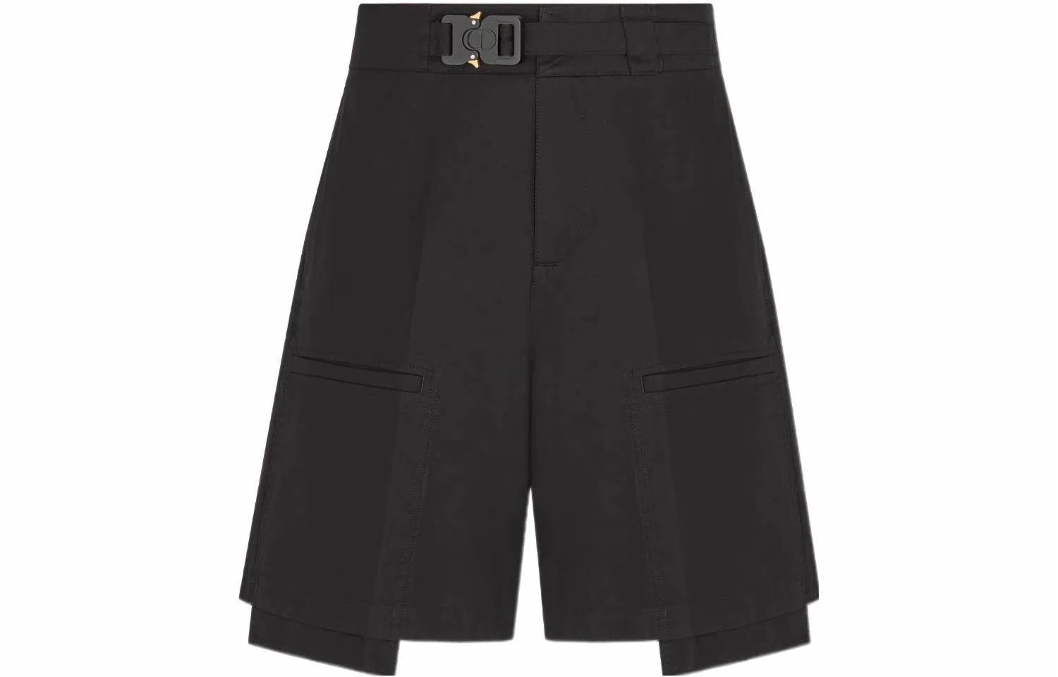DIOR SS22 Satin Cargo Shorts Black