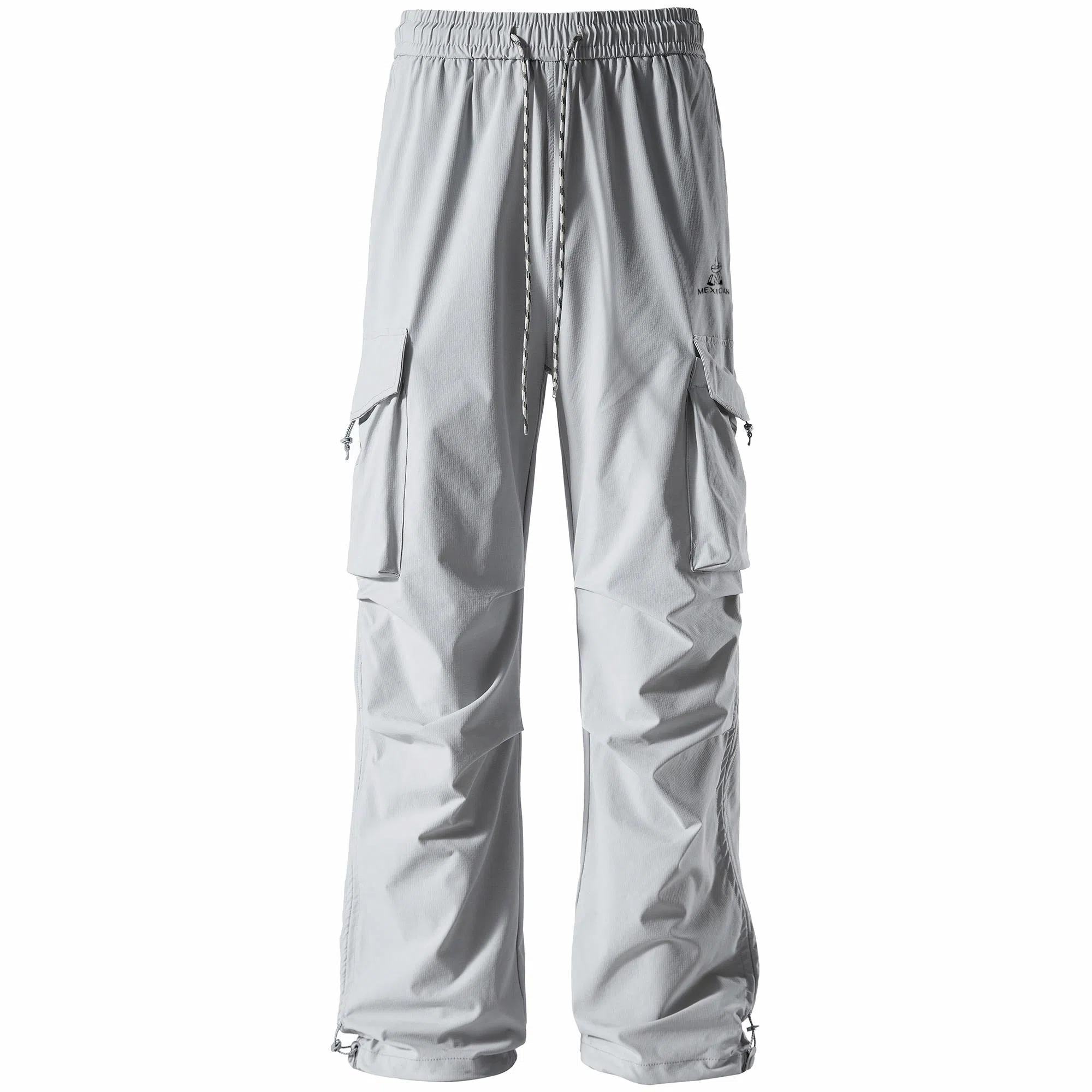 稻草人 美式高街潮流复古系带无性别主义凉感速干亲肤舒适防紫外线高级感纯色简约时尚大口袋通勤户外耐磨机能休闲工装裤 男女同款