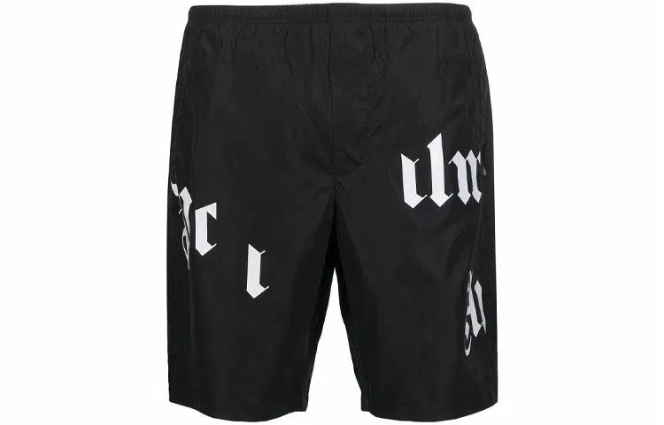 Palm Angels SS21 Broken Logo Beach Shorts Black