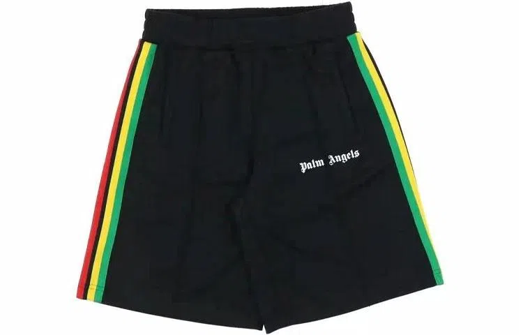 Palm Angels Rainbow Side Shorts Black