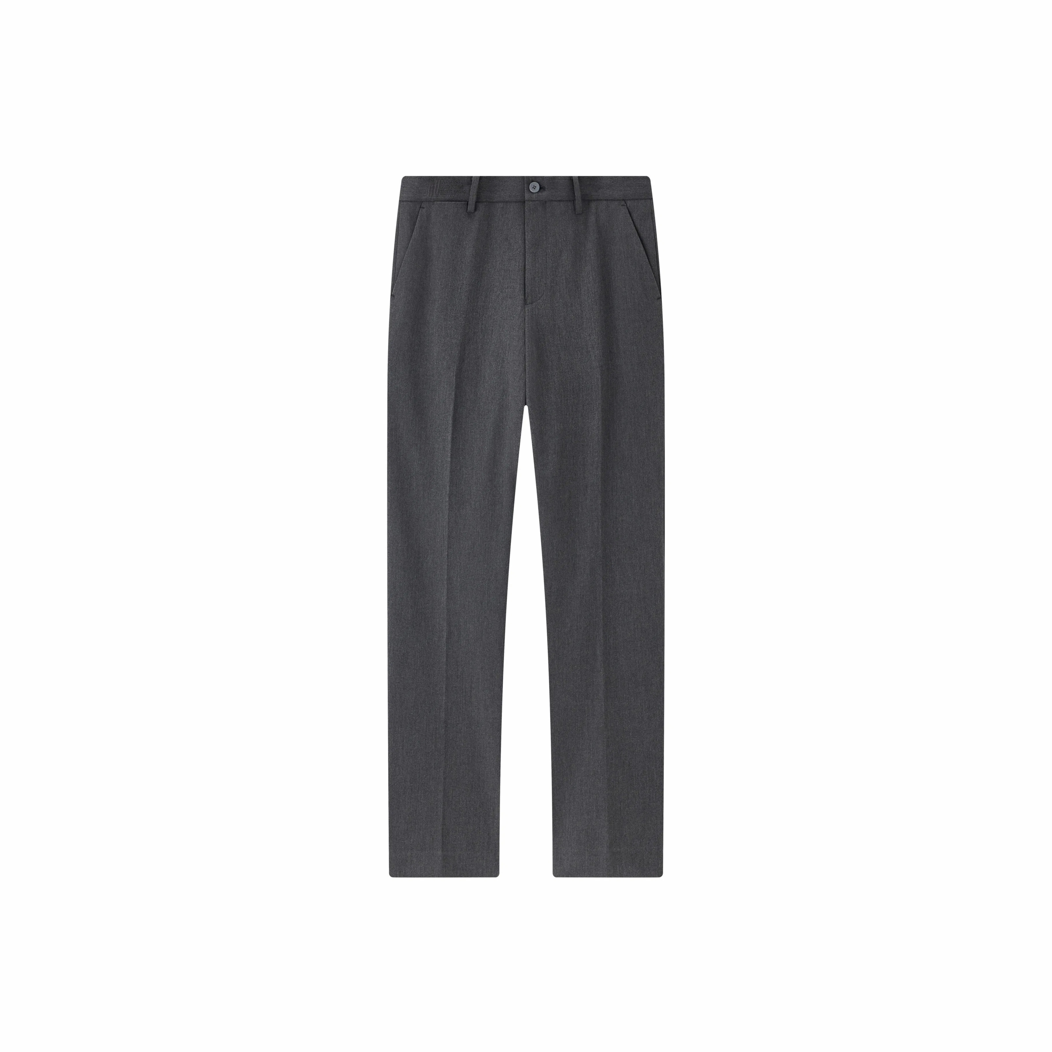 九牧王男裤专家 纯色直筒中腰百搭西装裤 男款