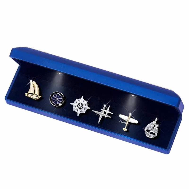 缔晶 精致优雅时尚一帆风顺胸花套装 个性气质通勤西装外套上衣搭配 合金 胸针 男款