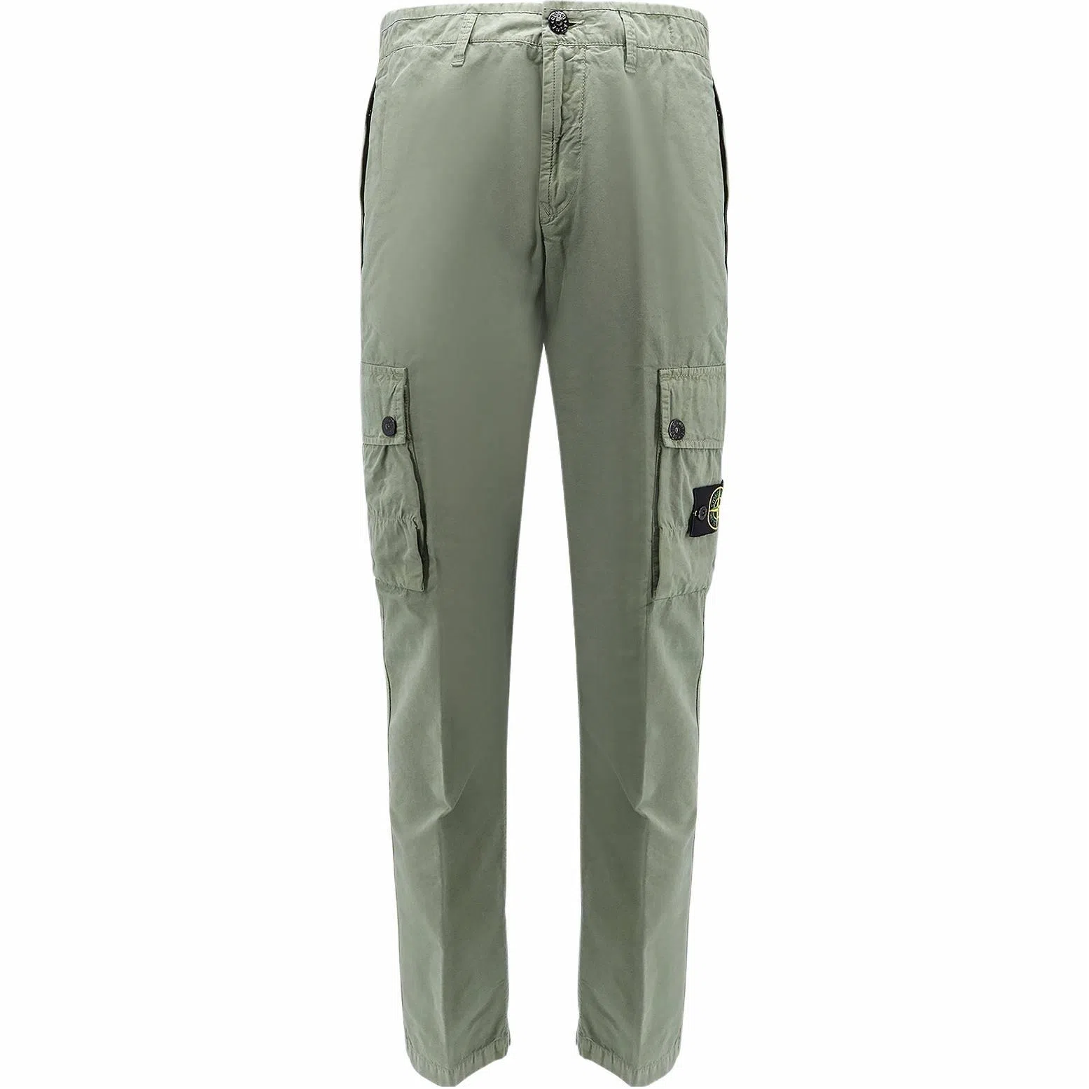 Stone Island Logo Badge Cargo Pants Light Green