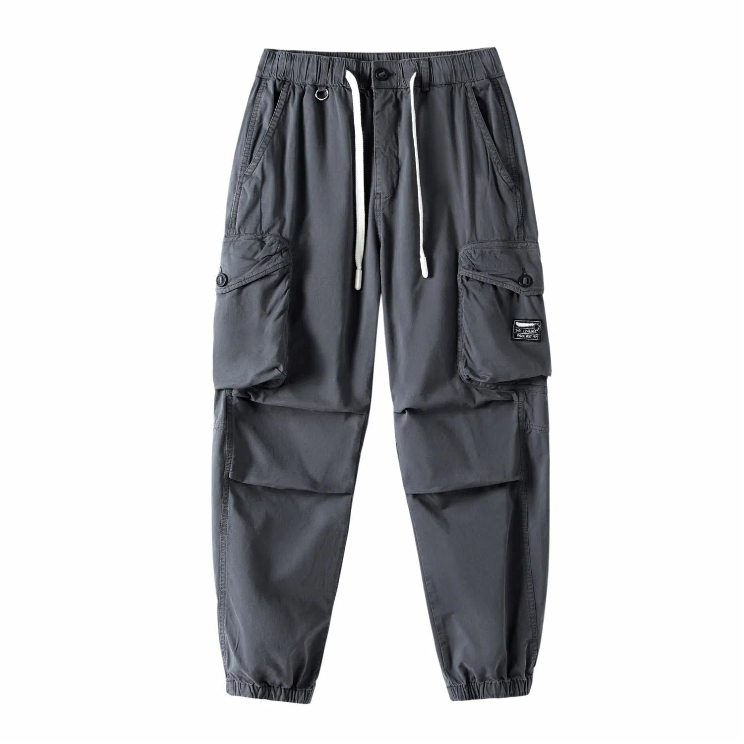 三体 松紧抽绳纯色基础多口袋褶皱束脚美式复古高街潮牌百搭舒适时尚城市机能风户外工装多巴胺学生无性别穿搭休闲裤 男女同款