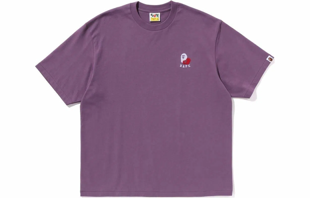 A BATHING APE Logo Crewneck T-Shirt