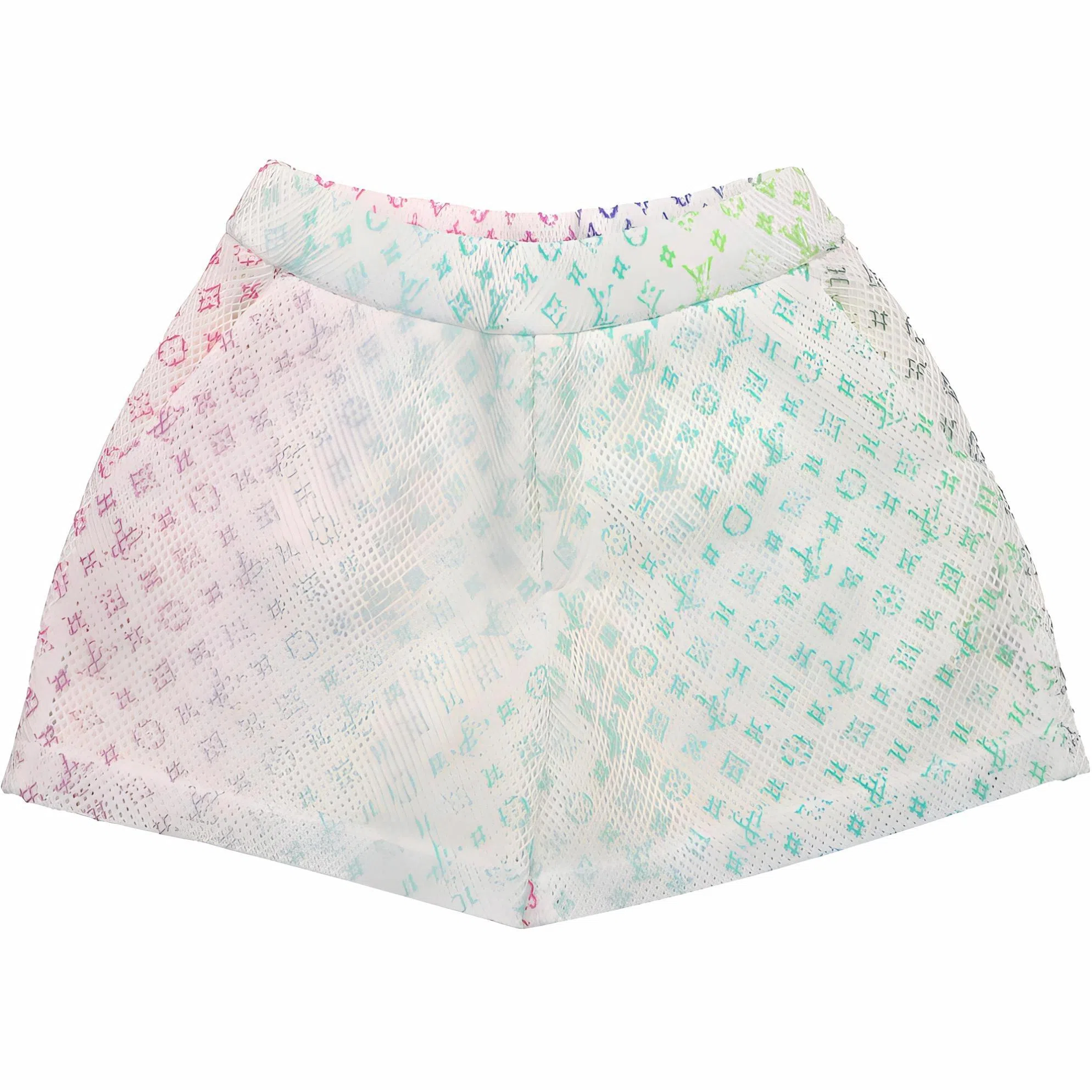 Louis Vuitton SS22 Gradient Logo Shorts White