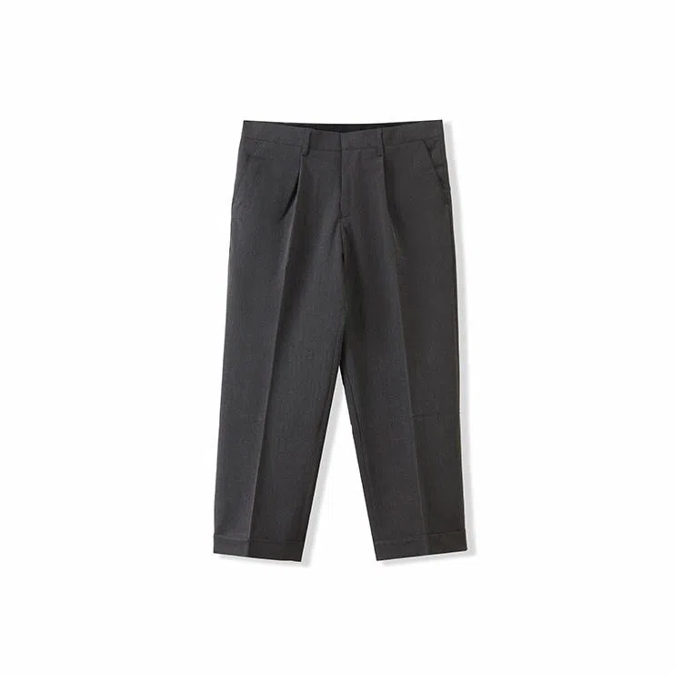 我是大卫 直筒宽松垂感九分休闲裤 男女同款