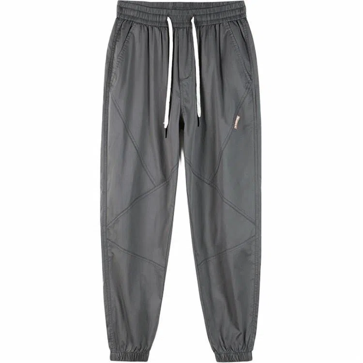 大白鲨 松紧腰宽松百搭长裤束脚运动休闲裤 男款