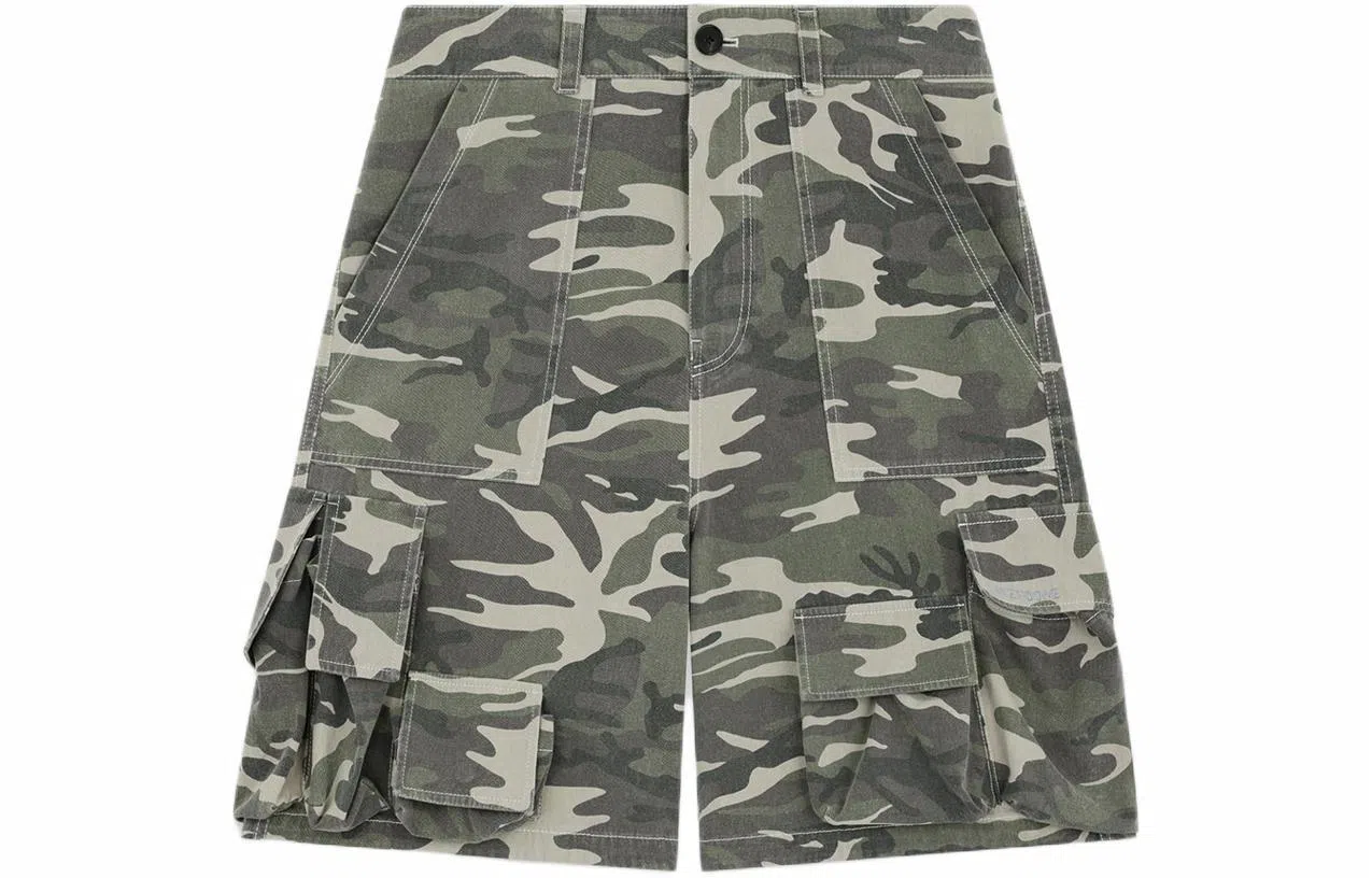 WE11DONE SS24 Camo Cargo Shorts