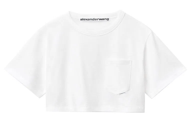 Alexander Wang Cropped T-Shirt White
