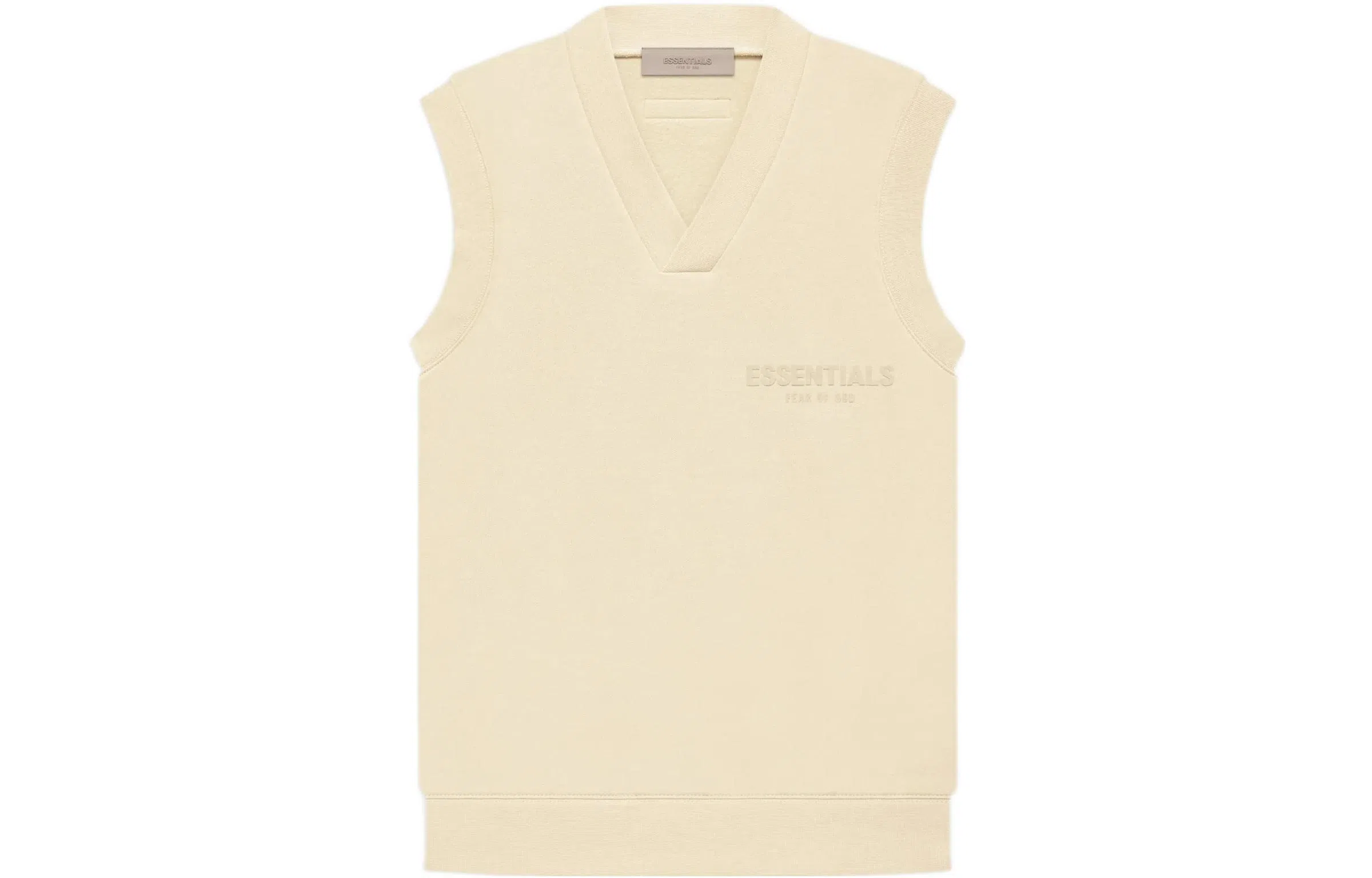 Fear of God Essentials FW22 Womens V Neck Vest Egg Shell V