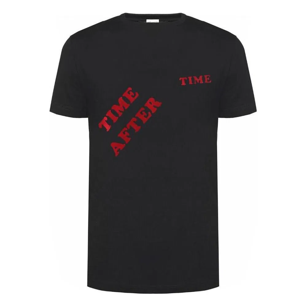 Saint Laurent Logo Embroidered T-Shirt Black