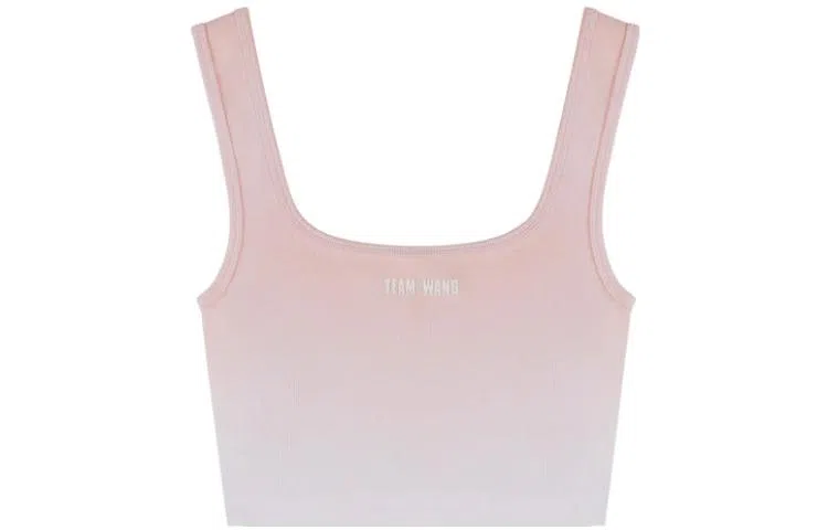 TEAM WANG FW22 Logo Gradient Tank Pink