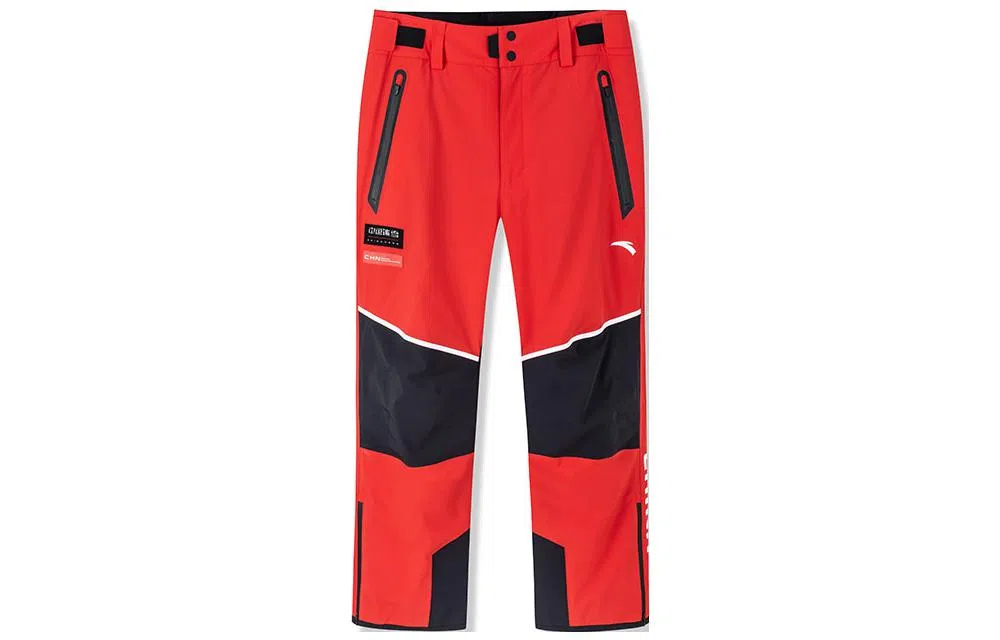 Anta Training Series Ski Pants Red
