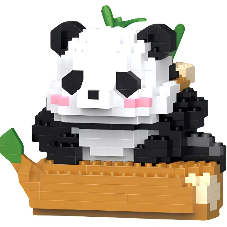雄俊 可爱乐高积木卡通贪吃猪 益智拼装 玩具